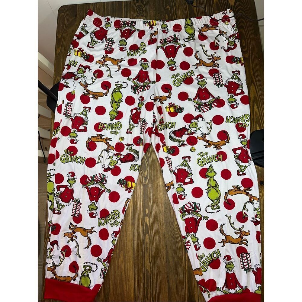 DR SEUSS THE GRINCH PANTS Only SLEEPWEAR PAJAMA  MERRY GRINCHMAS SZ XXXL 3XL